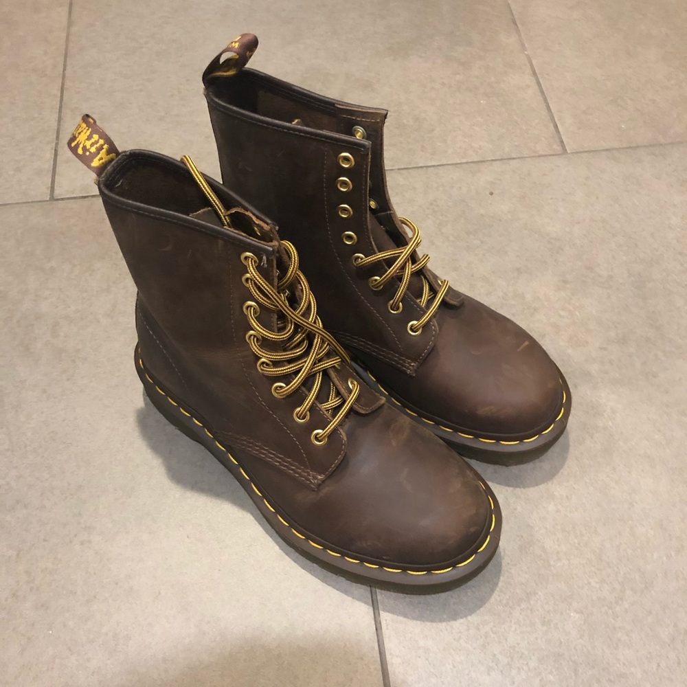 Dr. Martens 1460 brown leather boots
